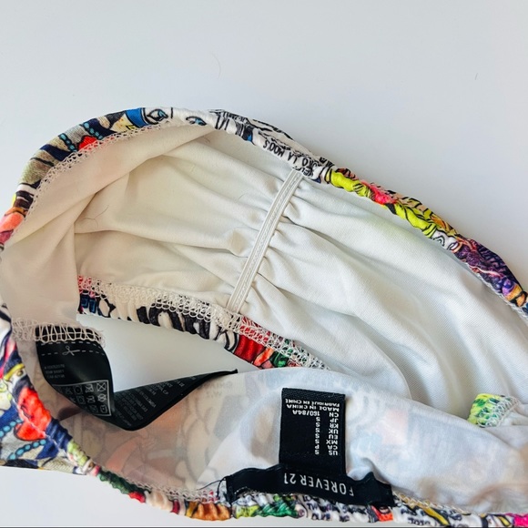 Forever 21 Comic Book Multicolor Ruched Bandeau Bralette Top - Picture 4 of 6